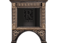 Mirror based on renaisance design | frame gilded with silver leaves|      finishing OX1