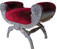 carved chair gilded with silver |      OX5
