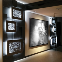 wall sculptures with lighting | finishing aluminium leaves AL6 and Al7
