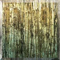 LF1C | gilded patterned glass with oxidation