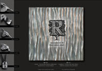 RF11 | sculpture with silver leaves on black background, patinated -SR4