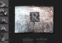 RF3 | silver leaves on black background, patinated -OX4