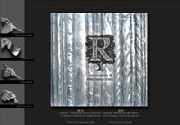 RF8 | ornaments with silver leaves on black background, patinated-SR1